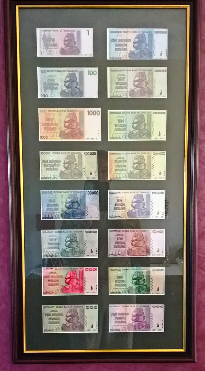 ธนบัตรซิมบับเวตั้งแต่ 1 ถึง 100 ล้านล้านดอลลาร์ ปี 2007–08
